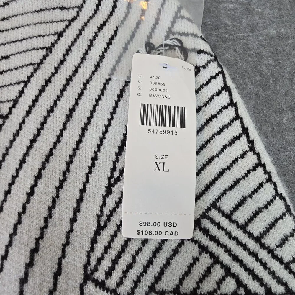 Maeve by Anthropologie White & Black Abstract Woven Print Skirt Size XL NWT - Picture 4 of 10